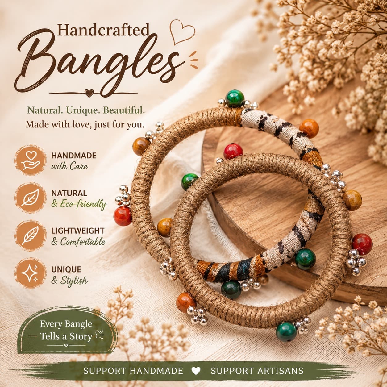 Antique Gold Artisanal Bangles image 9