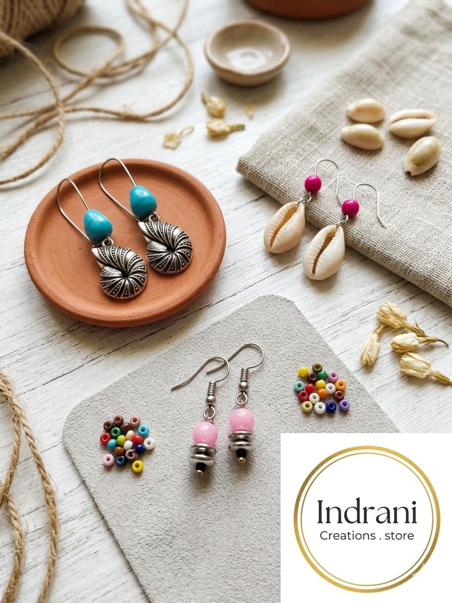 Oxidized Floral Drop Earrings image 13